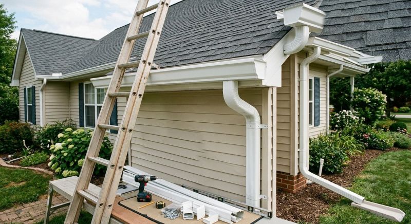 Vinyl Gutters Installation project example